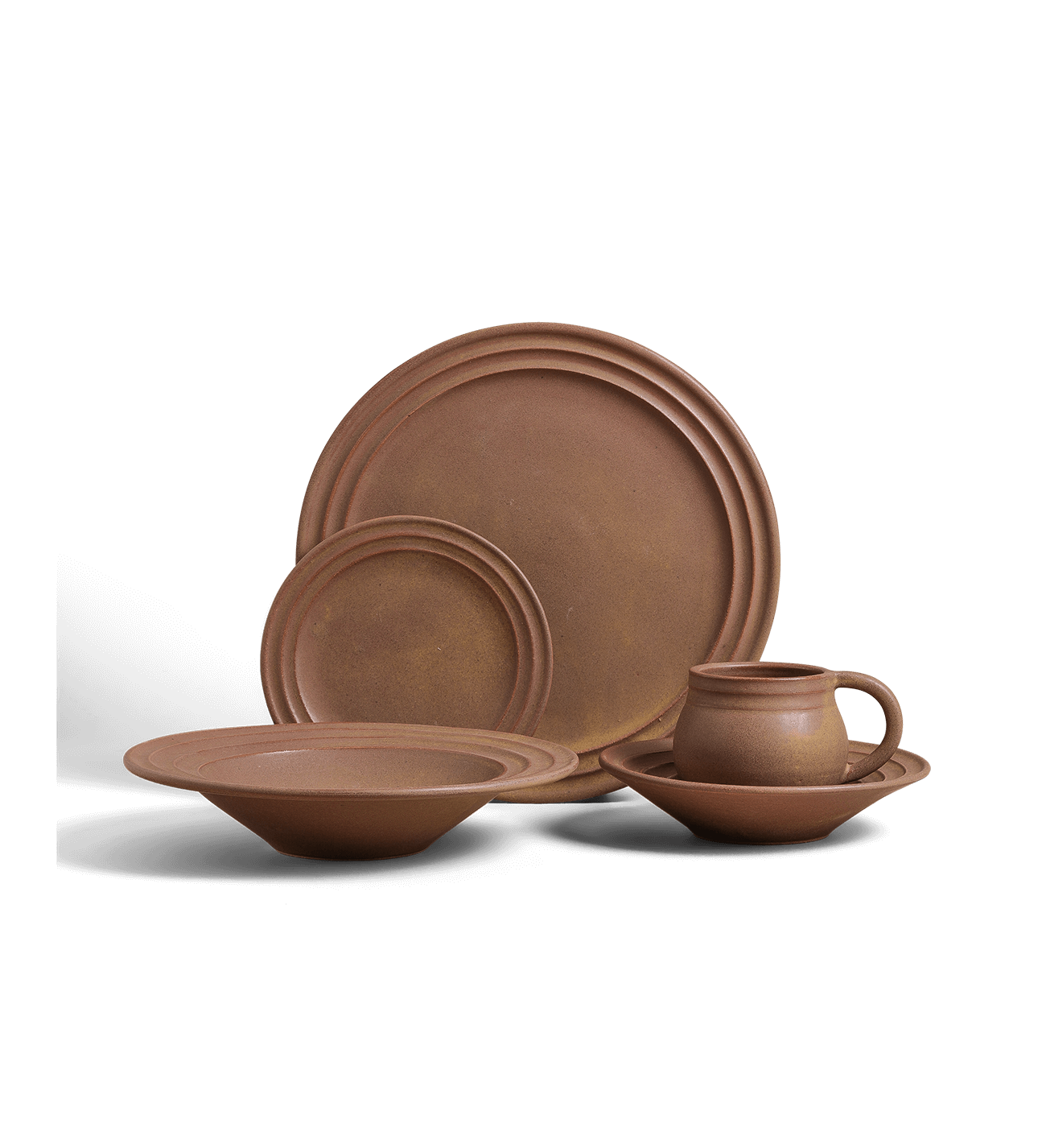 5-Piece Ripple Dinnerware Set – Campfire Pottery