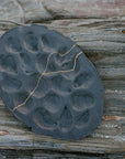 Charcoal Kintsugi Oyster Platter 1 1/2 Dozen