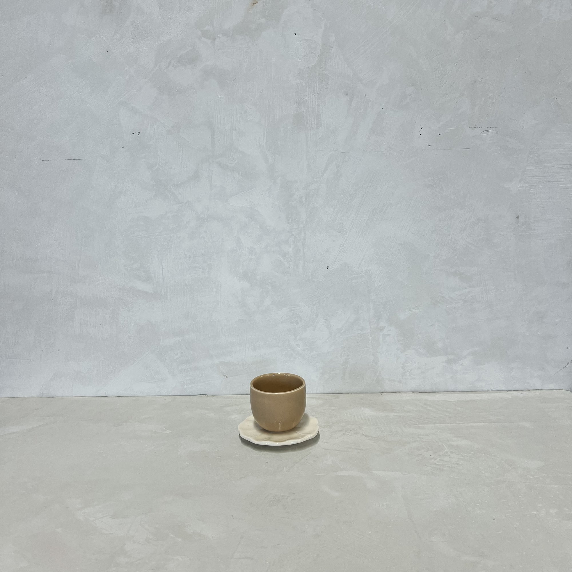 Fawn Espresso Cup with Gloss White Saucer Second