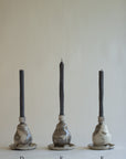 Raku Pear Candlestick Holder