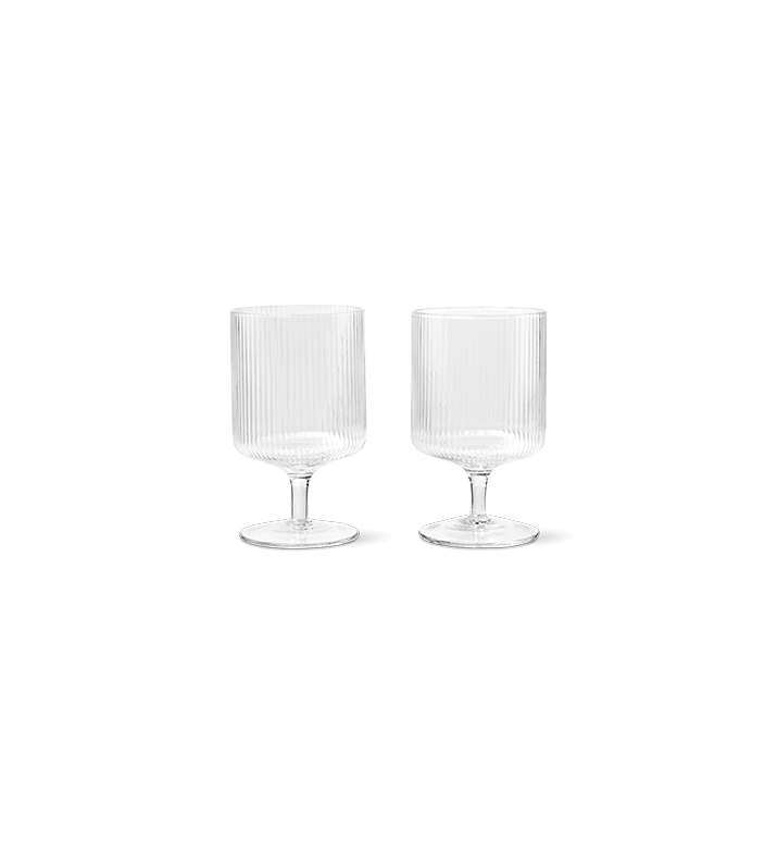 Ripple Wine Glasses by Ferm Living - Set of 2