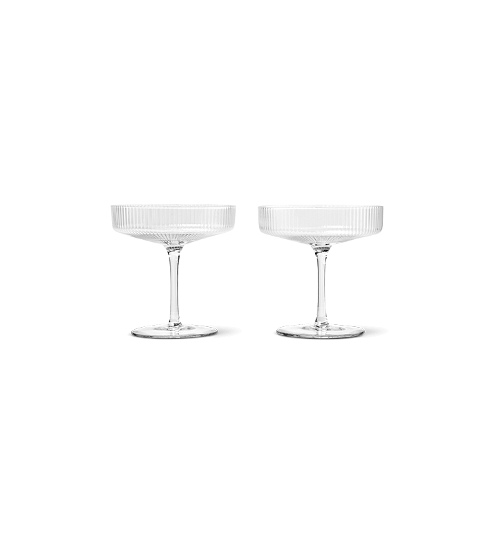 Ripple Champagne Saucers by Ferm Living - Set of 2