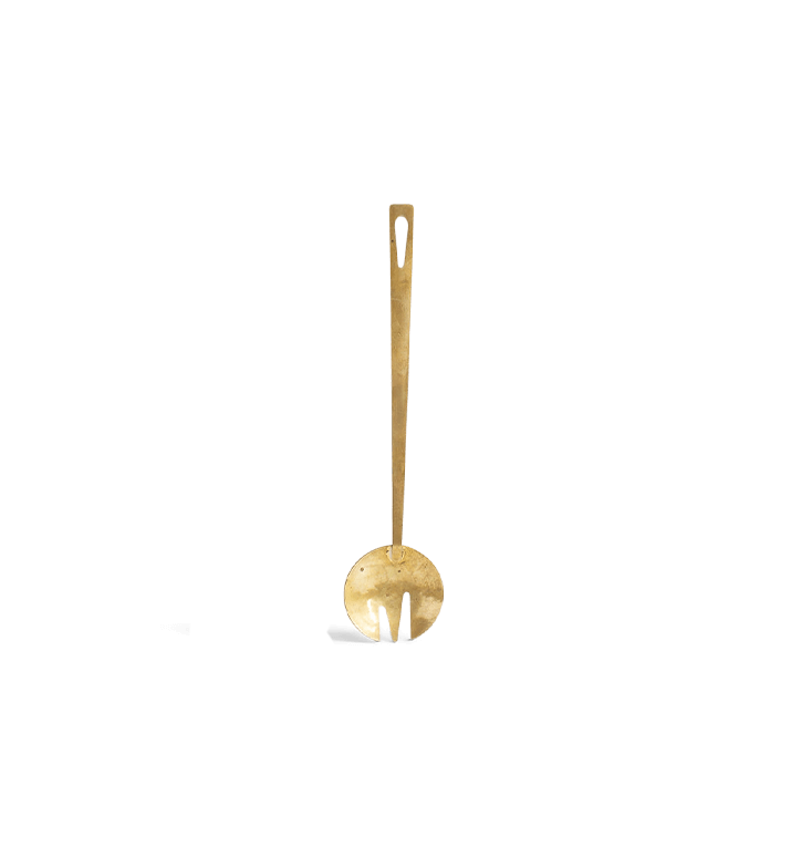 Long Serving Fork - Brass