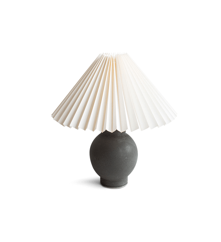 Charcoal Pedestal Sphere Lamp