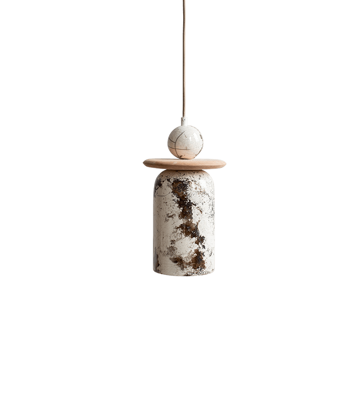 Raku &amp; Maple Pendant Light